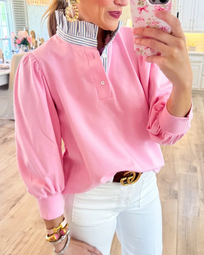 Leaf-edge patchwork top