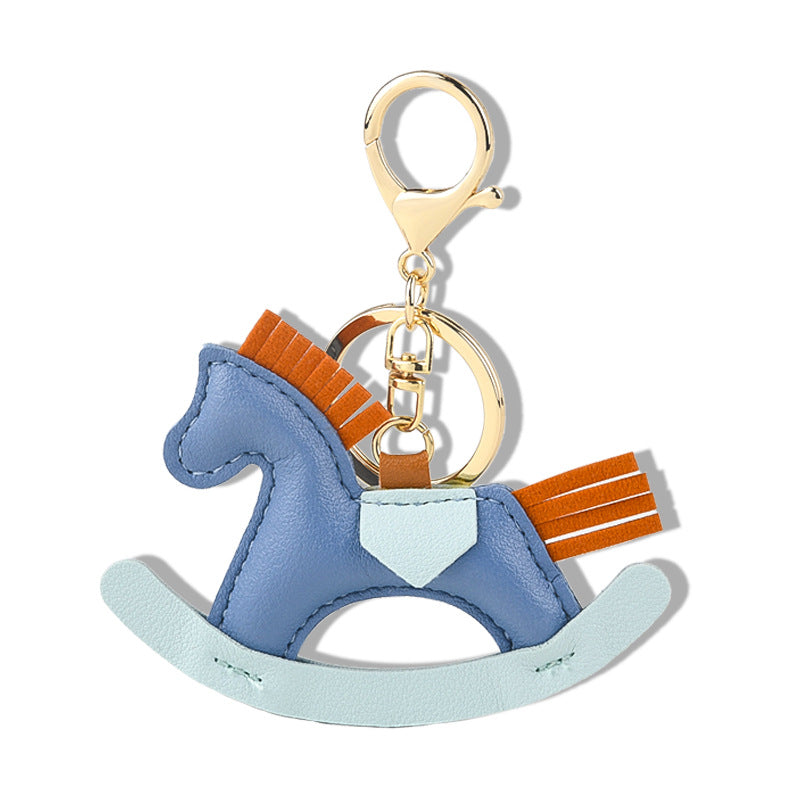 Handcrafted Leather Pony Bag Charm & Keychain