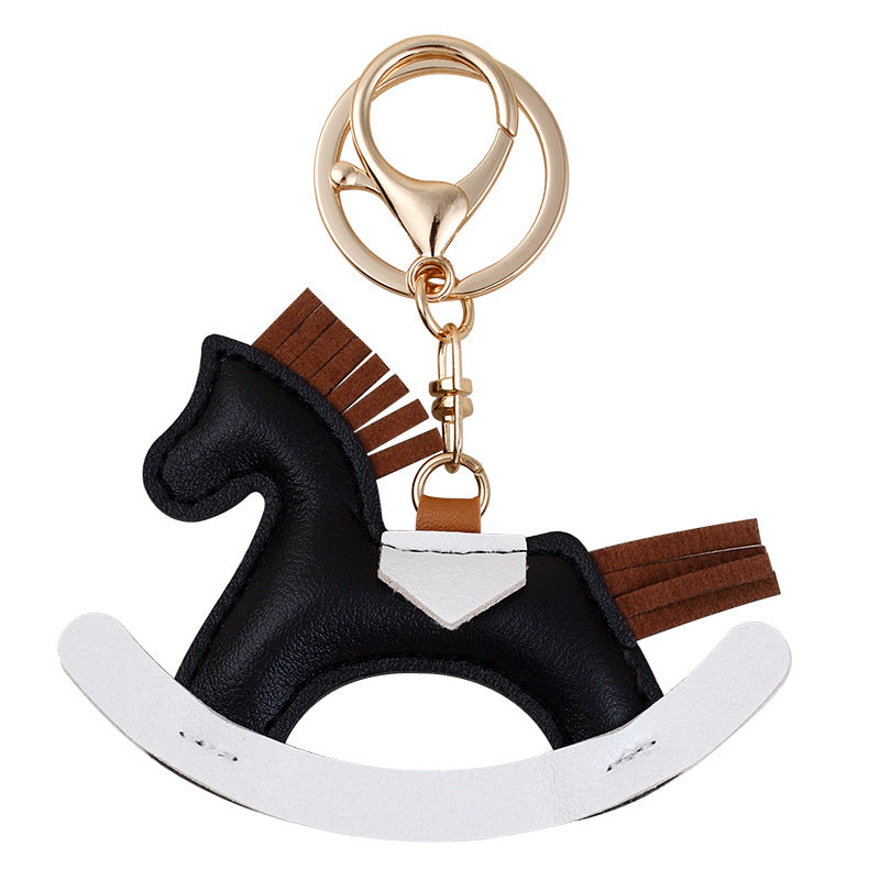 Handcrafted Leather Pony Bag Charm & Keychain