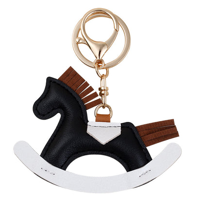 Handcrafted Leather Pony Bag Charm & Keychain