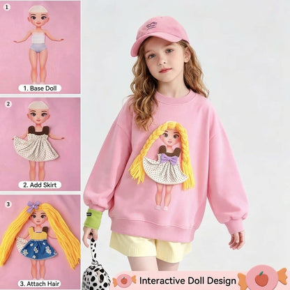 Interactive DIY Doll Dress-Up Top for Girls