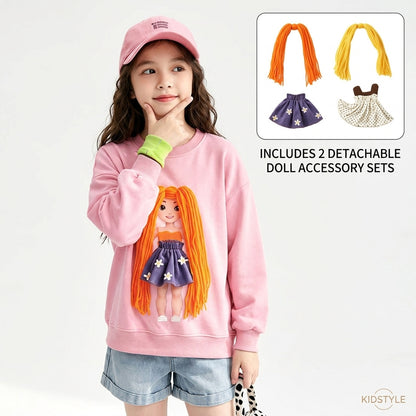 Interactive DIY Doll Dress-Up Top for Girls