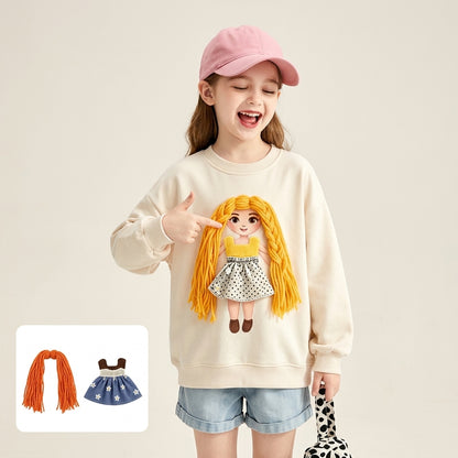 Interactive DIY Doll Dress-Up Top for Girls