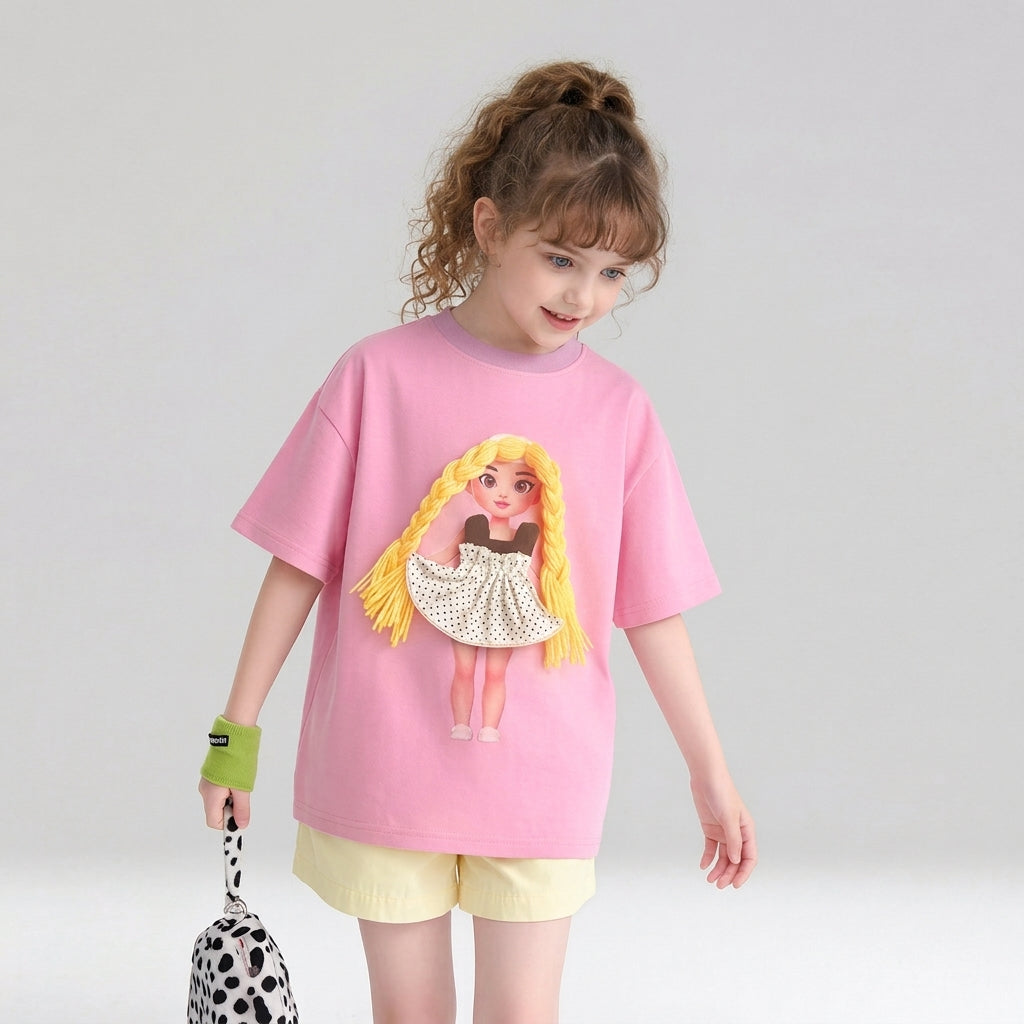 Interactive DIY Doll Dress-Up Top for Girls