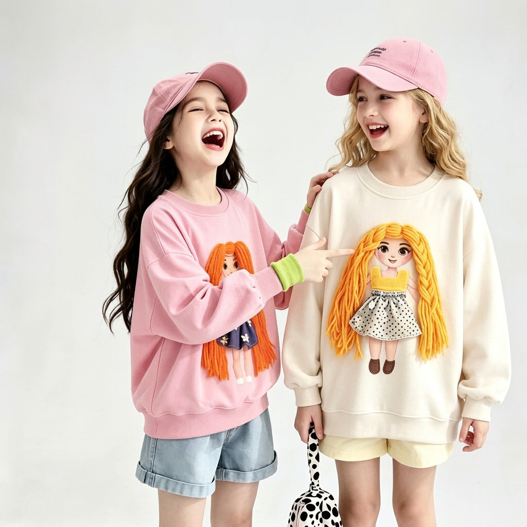 Interactive DIY Doll Dress-Up Top for Girls